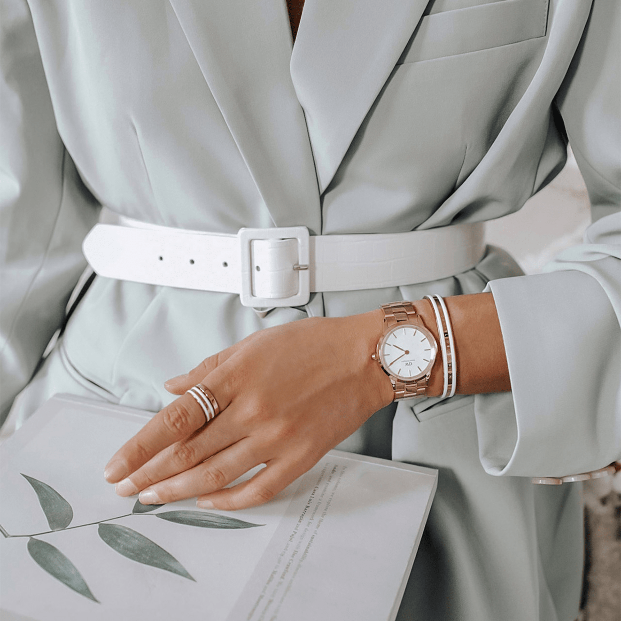 DW Iconic Link Rose Gold Watch