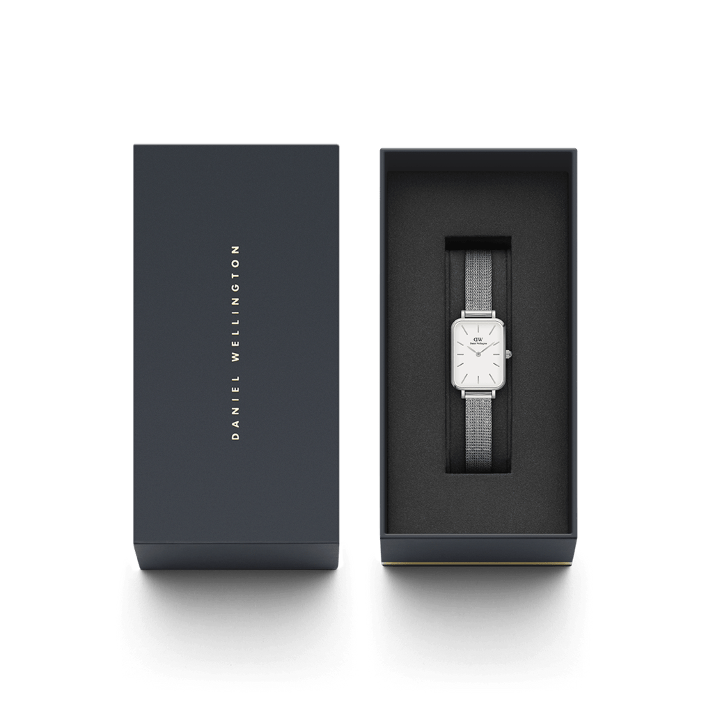 DW Quadro Pressed Unitone Silver Watch